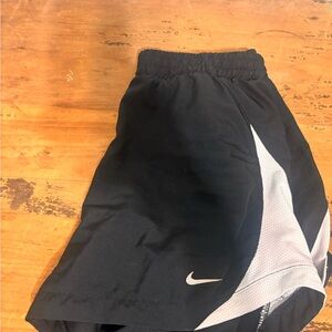 Nike Women Black and Gray Sports Shorts